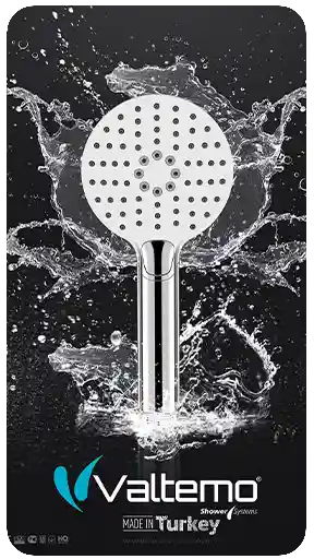 E-ticaret ve reklamcılık için fotogerçekçi 3d duş başlığı poster