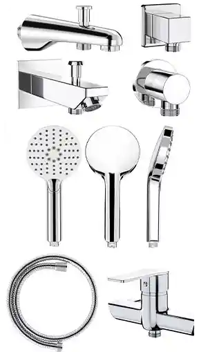 Yüksek detaylı duş başlığı CGI, dijital pazarlama kullanımı için