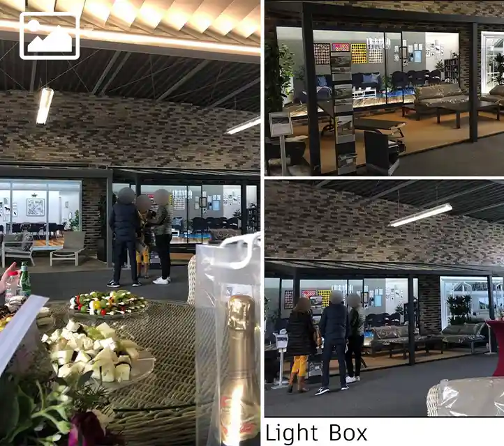 Almanya merkezli premium gölgelendirme ve veranda üreticisi Aylux firmasının showroomları için özel olarak kurgulanan 14 ayrı proje