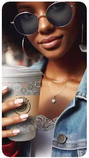 E-ticaret ve reklamcılık için kahve bardağı