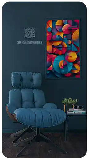 Modern mobilya tasarımları için yüksek kaliteli 3D render çalışması