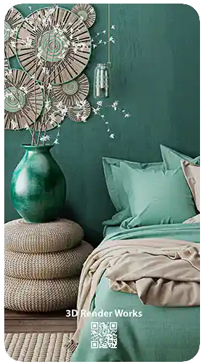 E-ticaret ve reklamcılık için yatak odası tasarımı