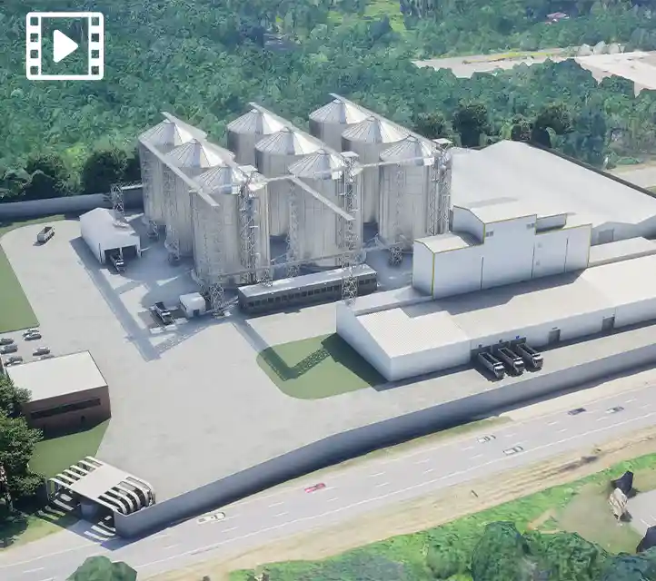 Umm-Qasr Wheat Mill Facility 3D Animation Umm Qasr'da inşa edilmesi planlanan buğday değirmeni ve entegre tahıl işleme tesisinin mimari yapısını, operasyonel altyapısını ve saha organizasyonunu tanıtmak amacıyla hazırlanan 3D animasyon projesidir.